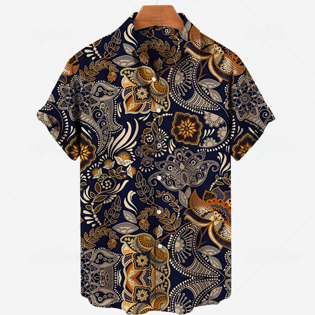 Camisa informal de manga corta con estampado: estilo desenfadado para cualquier ocasión