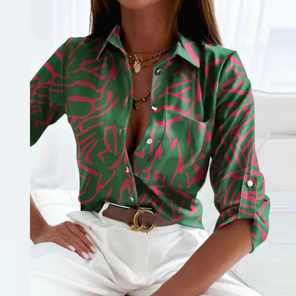 Blusa de Cuello Punto a Medida para Mujeres