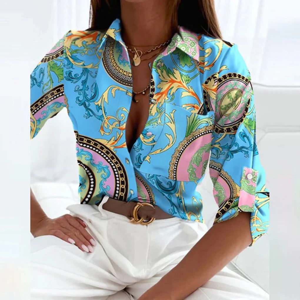 Blusa de Cuello Punto a Medida para Mujeres